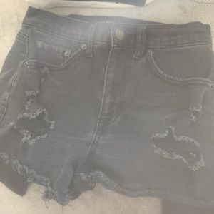 black distressed aeropostale shorts